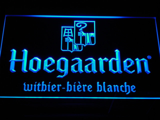 Hoegaarden Belgium Beer Bar LED Sign - Blue - TheLedHeroes