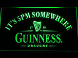 Guinness It's 5 pm Somewhere Bar LED Sign - Green - TheLedHeroes
