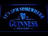 Guinness It's 5 pm Somewhere Bar LED Sign - Blue - TheLedHeroes