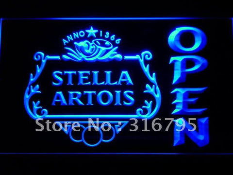 Stella Artois Beer OPEN Bar LED Sign -  - TheLedHeroes