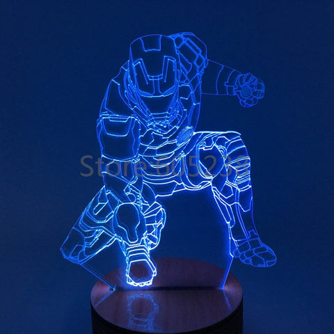 Iron Man 3D LED LAMP -  - TheLedHeroes