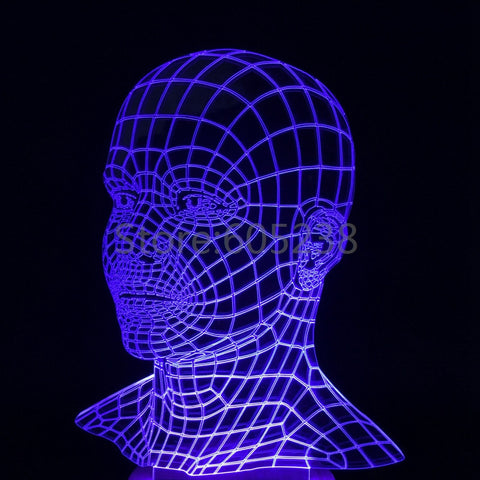 Human Head 3D LED LAMP -  - TheLedHeroes