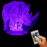 Rhinoceros 3D LED LAMP -  - TheLedHeroes