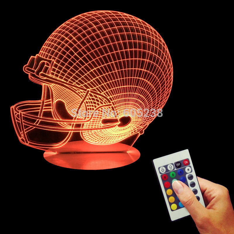 Rugby Helmet 3D LED LAMP -  - TheLedHeroes
