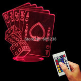 Poker And Dice 3D LED LAMP -  - TheLedHeroes