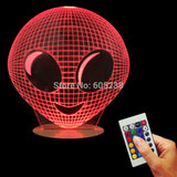 Moonfaced Alien 3D LED LAMP -  - TheLedHeroes