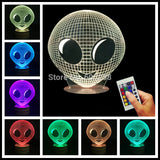 Moonfaced Alien 3D LED LAMP -  - TheLedHeroes