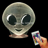 Moonfaced Alien 3D LED LAMP -  - TheLedHeroes