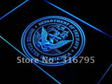 U.S. Navy Eagle Bar Decor Badge LED Neon Sign Electrical - Blue - TheLedHeroes