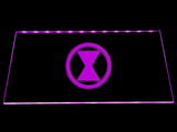 Black Widow Symbol LED Neon Sign USB - Purple - TheLedHeroes