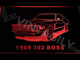 Ford 302 Boss 1969 LED Sign - Red - TheLedHeroes