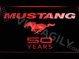 Mustang 50 Years LED Sign - Red - TheLedHeroes
