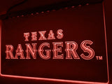 Texas Rangers (4) LED Neon Sign Electrical - Red - TheLedHeroes