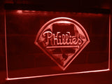 Philadelphia Phillies LED Neon Sign USB - Red - TheLedHeroes
