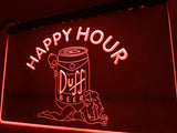 FREE Duff Happy Hour (2) LED Sign - Red - TheLedHeroes