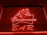 Budweiser Frog Bar LED Neon Sign USB - Red - TheLedHeroes