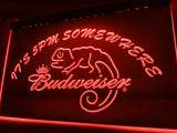 Budweiser Chameleon It's 5pm Somewhere LED Neon Sign USB - Red - TheLedHeroes