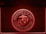 United States Marine Corps LED Neon Sign USB - Red - TheLedHeroes