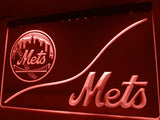 New York Mets (4) LED Neon Sign USB - Red - TheLedHeroes