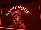 Duff Happy Hour (2) LED Neon Sign Electrical - Red - TheLedHeroes