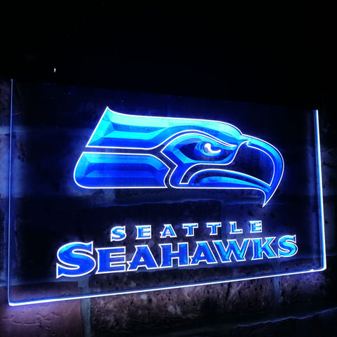 Seattle Seahawks Dual Color Led Sign - Normal Size (12x8.5in) - TheLedHeroes