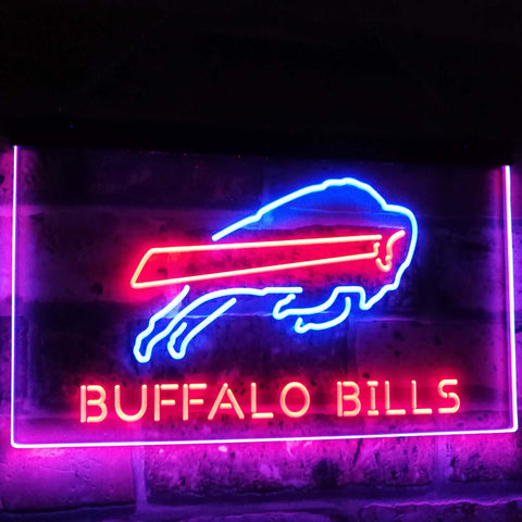 Buffalo Bills Dual Color Led Sign - Normal Size (12x8.5in) - TheLedHeroes