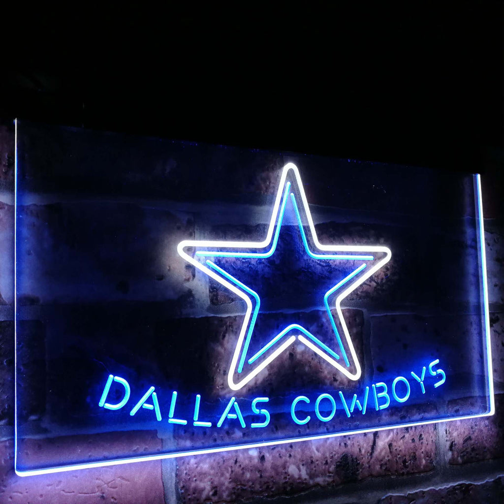 Dallas Cowboys Star Dual Color Led Sign - Normal Size (12x8.5in) - TheLedHeroes