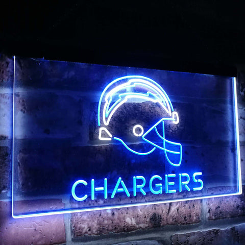 Los Angeles Chargers Dual Color Led Sign - Normal Size (12x8.5in) - TheLedHeroes