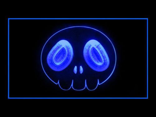 the World God Only Knows Skull LED Neon Sign USB - Blue - TheLedHeroes