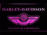 Harley Davidson 100 Years LED Sign - Purple - TheLedHeroes