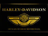 Harley Davidson 100 Years LED Sign - Yellow - TheLedHeroes