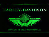 Harley Davidson 100 Years LED Sign - Green - TheLedHeroes