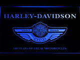 Harley Davidson 100 Years LED Sign - Blue - TheLedHeroes