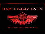 Harley Davidson 100 Years LED Sign - Red - TheLedHeroes