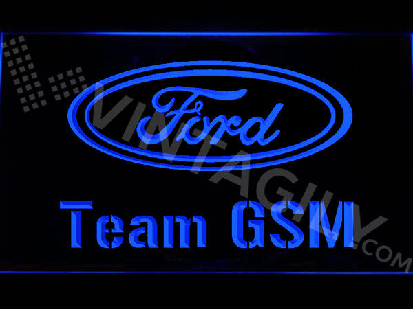 FREE Ford Team GSM LED Sign - Blue - TheLedHeroes