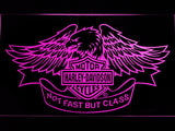 FREE Harley Davidson Not Fast But Class LED Sign - Purple - TheLedHeroes