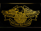 FREE Harley Davidson Not Fast But Class LED Sign - Yellow - TheLedHeroes