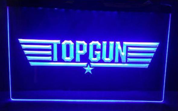 Top Gun Movie Logo Bar Decor LED Neon Sign Electrical - Blue - TheLedHeroes