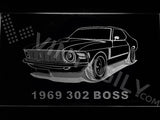 Ford 302 Boss 1969 LED Sign - White - TheLedHeroes