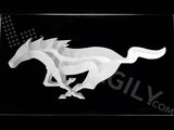 Mustang Logo LED Sign - White - TheLedHeroes