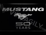 Mustang 50 Years LED Sign - White - TheLedHeroes