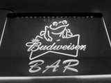 Budweiser Frog Bar LED Neon Sign Electrical - White - TheLedHeroes