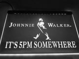 Johnnie Walker It's 5pm Somewhere LED Neon Sign USB - White - TheLedHeroes