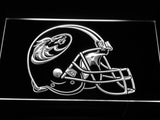 Austin Wranglers Helmet LED Neon Sign USB - White - TheLedHeroes