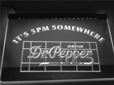 FREE Dr Pepper It's 5pm Somewhere LED Sign - White - TheLedHeroes