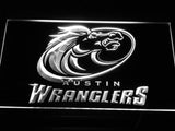 Austin Wranglers LED Neon Sign USB - White - TheLedHeroes