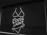Coors Light Bikini LED Neon Sign USB - White - TheLedHeroes