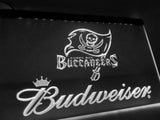 Tampa Bay Buccaneers Budweiser LED Neon Sign USB - White - TheLedHeroes
