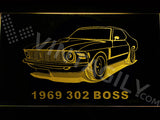 Ford 302 Boss 1969 LED Sign - Yellow - TheLedHeroes