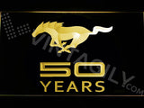 Mustang 50 Years 2 LED Sign - Yellow - TheLedHeroes